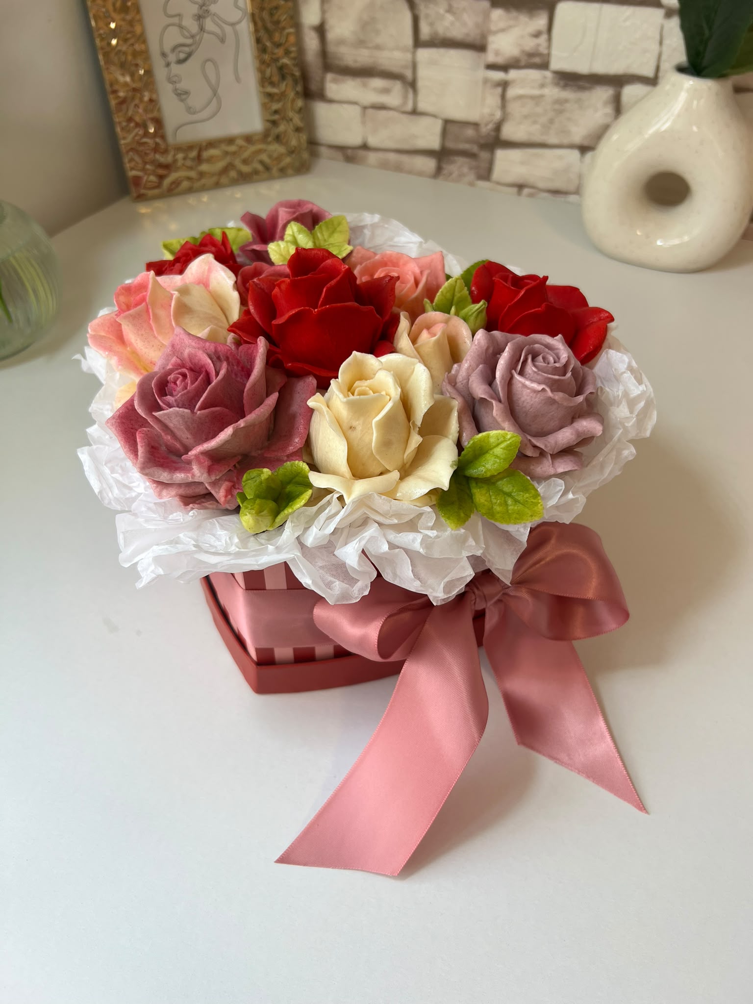HeartShape Strawberry Rose Box Valentines